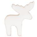 Houten decoratieve elandfiguur, staand, kerstdecoratie, 6 cm, 8 stuks | Floristik24.nl
