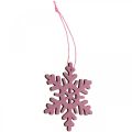 Floristik24 Kerstboomversiering sneeuwvlok hanger hout 8cm 36st