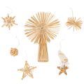Floristik24 Set van strooien sterren voor de kerstboom, inclusief figuurtjes en sterren (35 stuks).
