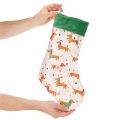 Kerstsok met teckelmotief, 50 cm | Floristik24.nl