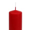 Floristik24 Stompkaarsen rood Adventskaarsen kaarsen rood 200/50mm 24st