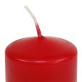 Floristik24 Stompkaarsen rood Adventskaarsen kleine kaarsen 60/40mm 24st