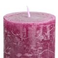 Stompkaarsen effen Berry kaarsen paars 50×100cm 4 st | Floristik24.nl