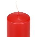 Floristik24 Stompkaarsen rood Adventskaarsen kaarsen rood 100/50mm 24st