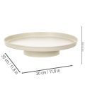 Decoratief dienblad van 30 cm met metalen schotel voor plantendecoratie | Floristik24.nl