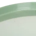 Ronde groene decoratieve schaal op een standaard voor tafeldecoratie, 30 cm | Floristik24.nl
