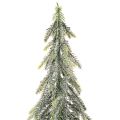 Kunstmatige kerstboom, met ijseffect, houten voet, winterdecoratie, 60 cm | Floristik24.nl