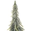 Kunstmatige kerstboom, met ijslaag, decoratieve boom op een houten voet voor winterdecoratie en kerst, 75 cm | Floristik24.nl