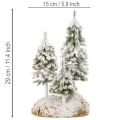 Met sneeuw bedekte sparren, kunstmatig winterlandschap voor kerstdorp en tafeldecoratie, 29 cm | Floristik24.nl