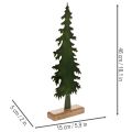 Decoratieve kerstboom op een houten voet, tafeldecoratie, kerst, 46 cm | Floristik24.nl