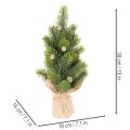 Kunstkerstboom in een jutezak, kleine tafeldecoratie, mini-kerstboom, 38 cm | Floristik24.nl