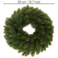 Kunstmatige dennenkrans, groen, rond, 50 cm | Floristik24.nl