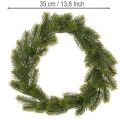 Kunstmatige dennenkrans in groen voor deurdecoratie, 35 cm | Floristik24.nl
