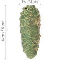 Keramische dennenappeldecoratie, tafeldecoratie, herfst, 14 cm, 3 stuks | Floristik24.nl