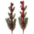 Floristik24 Kunstmatige dennentak met kerstballen, 48 cm, 2 stuks