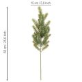 Kunstmatige dennentak, decoratieve tak, kunstmatig als kerstversiering, 65 cm, 3 stuks | Floristik24.nl