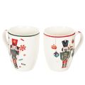 Floristik24 Kerstmok met notenkraker- en zuurstokmotief, 10 cm, 2 stuks
