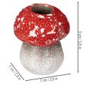 Decoratieve paddenstoel, vliegenzwam, theelichthouder als tafeldecoratie, 9 cm | Floristik24.nl