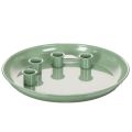 Floristik24 Adventskrans met kaarsenhouder, groen, met vier kaarsenhouders, 24 cm