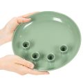 Adventskrans met kaarsenhouder, groen, met vier kaarsenhouders, 24 cm | Floristik24.nl
