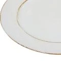 Decoratief bord rond kunststof retro wit bruin glans Ø30cm | Floristik24.nl