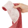 Tweekleurig potscharnier gemaakt van 100% wol als decoratief viltlint, wit/rood, 7,5 cm breed, 5 m lang | Floristik24.nl