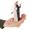 Taarttopper bruid en bruidegom 15,5 cm | Floristik24.nl
