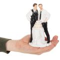 Taarttopper van een mannelijk stel met taart, 16,5 cm | Floristik24.nl