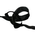 Floristik24 Rouwband zwart met draadrand 40mm 20m