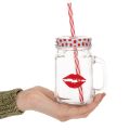 Drinkglas met deksel en handvat Ø7cm H13,5cm | Floristik24.nl