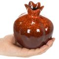 Keramische granaatappeldecoratie, glanzend, 14 cm | Floristik24.nl