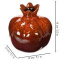 Keramische granaatappeldecoratie, glanzend, 14 cm | Floristik24.nl