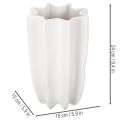 Geribbelde vaas, hoge decoratieve vaas voor droogbloemen, 24 cm | Floristik24.nl