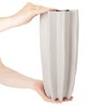 Moderne geribbelde vaas, hoge decoratieve vaas voor droogbloemen, 38 cm | Floristik24.nl
