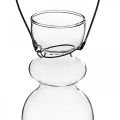 Floristik24 Mini glazen vazen voor ophangbeugel bol H11/11.5cm set van 2