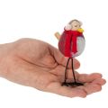 Decoratief vogelbeeldje met sjaal, winterdecoratie, 11 cm, 4 stuks | Floristik24.nl