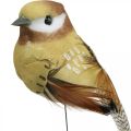 Floristik24 Lente, vogel op draad, deco vogels natuurlijke kleuren H7.5cm 12st
