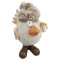 Floristik24 Kerstfiguren vogel met hoed beige 11,5x8x14cm 2st
