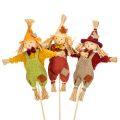 Floristik24 Decoratieve vogelverschrikkerfiguur op een stok voor knutselwerkjes en planten, 60 cm