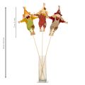 Decoratieve vogelverschrikkerfiguur op een stok voor knutselwerkjes en planten, 60 cm | Floristik24.nl