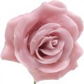 Floristik24 Wax rozen deco rozen wax roze Ø8cm 12st