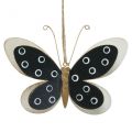 Floristik24 Wanddecoratie Vlinder Deco Zwart Wit Goud Metaal 15cm