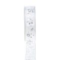 Floristik24 Kerstlint wit met sneeuwvlok zilver 25mm 20m