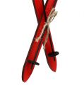 Floristik24 Kerstdecoratie ski rood 11,5cm 16st