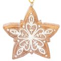 Kerstversieringen, peperkoek, glazuurlook, notenkraker, ster, boom, krans, 6 cm, 4 stuks | Floristik24.nl