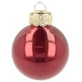 Kerstbal van glas, glanzend, 3 cm, 22 stuks | Floristik24.nl