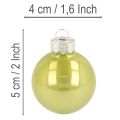 Kerstballenset, kleurrijke kerstballen, glanzend, 40 mm, 24 stuks | Floristik24.nl
