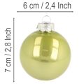 Kerstballenset, kleurrijke kerstballen, glanzend, 60 mm, 24 stuks | Floristik24.nl