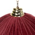 Grote rode kerstbal met fluweelachtige afwerking, 20 cm, 3 stuks | Floristik24.nl