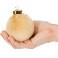 Kerstballen, fluweelachtig, mix van warme kleuren, 8 cm, 12 stuks | Floristik24.nl